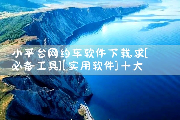 小平台网约车软件下载