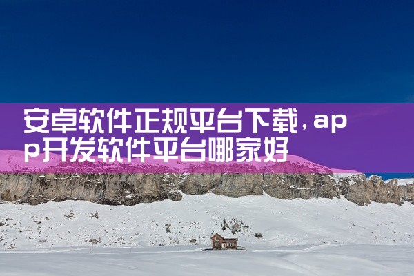 安卓软件正规平台下载